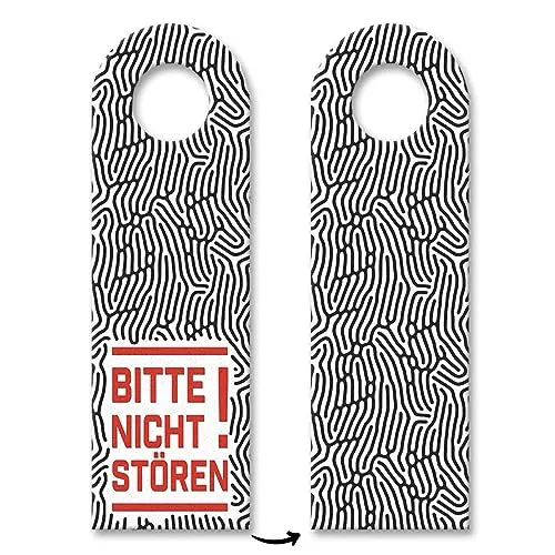 trendaffe - Bitte Nicht stören! Türhänger mit Muster Labyrinth Bürotüre Zimmertüre Büro