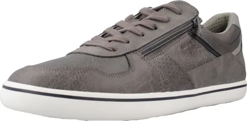 Geox Herren U Elver A Sneaker, Grau, 43 EU - Herren-Sneaker mit atmungsaktivem Design, schnellem Anziehen durch Schnürsenkel und Reißverschluss sowie herausnehmbarer Innensohle für optimalen Komfort.