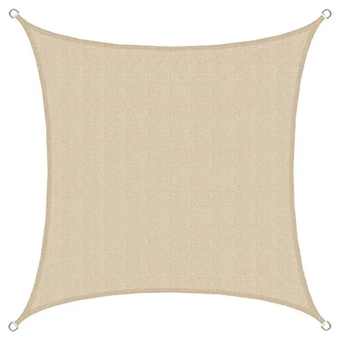AMANKA 3x3 UV Sonnensegel Quadratisch Wasserdurchlässig - Sonnenschutz Balkon Terrassendach Sichtschutz Garten Sonnensegel Quadrat Sonnendach Terrasse Trampolin Pergola Wohnwagen Pool Teich Camping