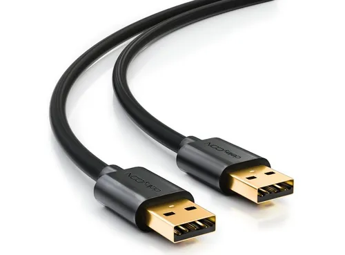 deleyCON deleyCON 2m USB 2.0 Datenkabel - USB A-Stecker zu USB A-Stecker USB-Kabel