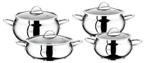 O.M.S. Kochtopf 18/10 Edelstahl 3,7 Liter Induktion