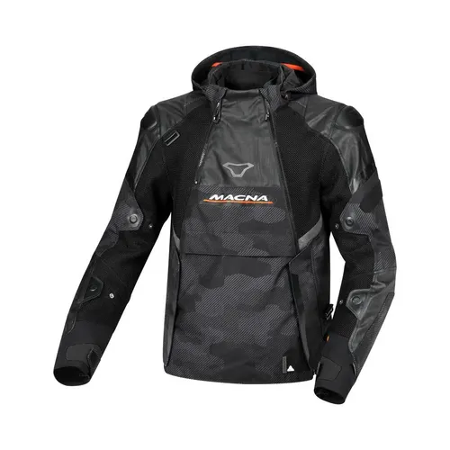 MACNA Bradical wasserdichte Motorradjacke Anorak, XXL - Schutzjacken - Hochwertige wasserdichte Textiljacke mit stylischem Camo-Design, ideal für Motorradfahrer bei jedem Wetter.