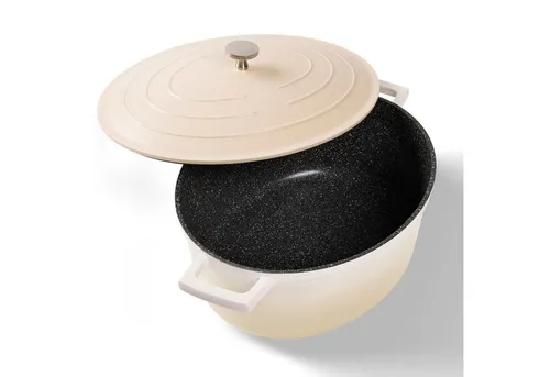 STONELINE Cocotte Bräter Induktion 32 cm – Fettfreies Kochen - Pfannen für gesundes Kochen: Der STONELINE Cocotte Bräter mit Antihaftbeschichtung und 6,6 L Volumen ist ideal für fettfreies Braten und Schmoren auf allen Herdarten.