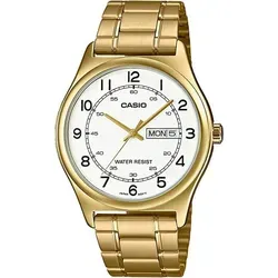 Casio MTP-V006G-7B Uhr - Elegante Herrenuhr in Gold - Herrenuhren mit klassischem Design, Quarzmechanismus und Datumsanzeige. Ideal für formelle Anlässe und den Alltag, vereint Stil und Funktionalität.