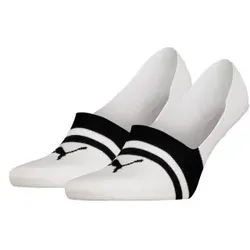 Puma 2P Heriatge Mid Cut Footie Socks Weiß Gr 43/46 von PUMA