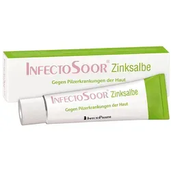 Infectosoor Zinksalbe 15 g - Arzneimittel zur Linderung von Hautentzündungen durch Hefepilze, kombiniert mit Zink für schnellere Heilung und Trockenheit, ideal auch für Windelsoor bei Babys.