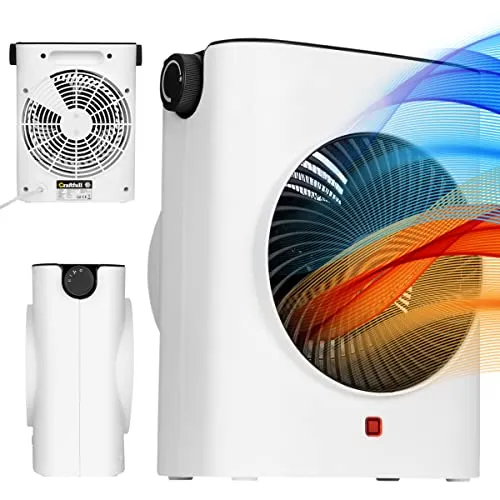 Heidenfeld Heizlüfter HL100 | 𝟯 𝐉𝐀𝐇𝐑𝐄 𝐆𝐀𝐑𝐀𝐍𝐓𝐈𝐄 - 2000 Watt - Heizkörper - Elektro Heizlüfter - Elektroheizer - Heizgerät elektrisch - Elektroheizung - Elektroheizkörper - Bis 25m²