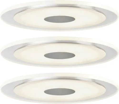 Paulmann LED-Einbauleuchten 3er Set | Premium Line LED Whirl in Aluminium - Einbauleuchten für moderne Deckenmontage. Das 3er Set bietet warmweißes Licht (3000K), edles Design und energieeffiziente LED-Technik, die bis zu 80% Energie spart.