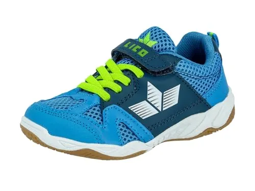 Lico Jungen Sport Vs Hallenturnschuh, Blau Marine Lemon, 38 EU