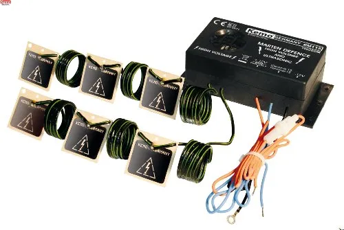 M115N Marder Abwehr für Kfz 12 - 15 V/DC - Ultraschall-Schädlingsbekämpfungsmittel für Autos, mit LED-Kontrolle und Hochspannung für effektiven Marderschutz.