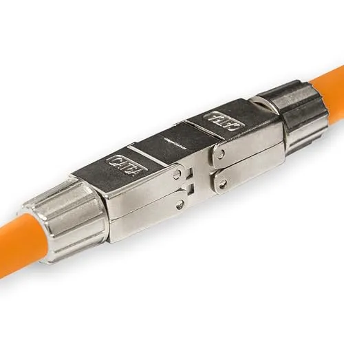 Premium X CAT 6a RJ45 Netzwerkkabel Verlängerung LAN Kabel CAT5, CAT6 und CAT7 Verbindungsstecker Ethernet Installationskabel Verbinder Kupplung Netzwerkstecker Adapter Werkzeuglos