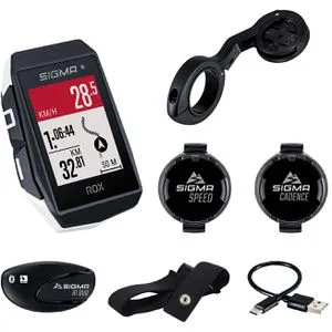 Sigma Sigma Rox11.1 Sender Set - Fahrradcomputer Weiß, mit Crash Alert und kostenloser SIGMA RIDE App für präzises Tracking und Navigation