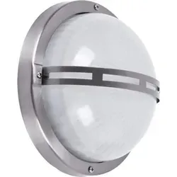 Brilliant Außenwandleuchte Deckenleuchte Phillip Edelstahl IP44 max. 60W E27 ohne Leuchtmittel - Weiß