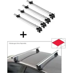 4x Fahrradträger Bike Pro + Dachträger VDP Delta kompatibel mit Tata Aria (5 Türer) ab 2012