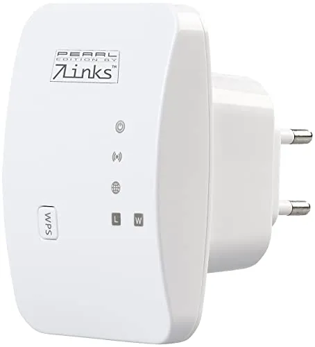 7links Internet Verstärker: Mini-WLAN-Repeater mit WPS-Taste - WLAN-Repeater mit bis zu 300 Mbit/s für nahtloses Streaming und Gaming. Einfache Einrichtung per Webseite oder App, ideal für große Reichweiten in jedem Zuhause.