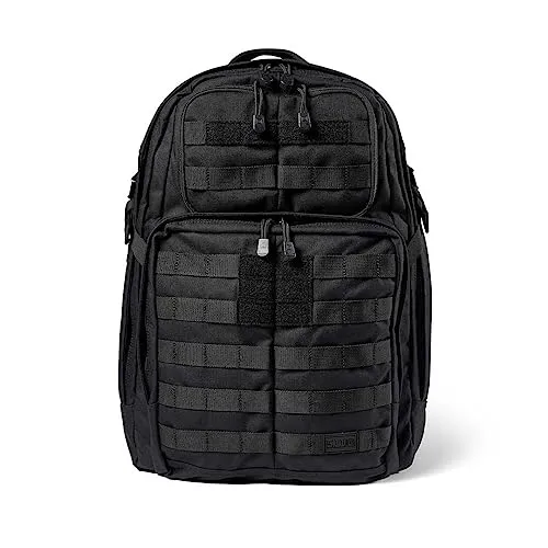 5.11 Tactical Rucksack Rush 24 2.0 black - Modularer Daypack mit 37 Litern Volumen, wasserabweisendem 1050D Nylon und optimaler Lastenverteilung für 24-Stunden-Touren oder als vielseitiger Begleiter im Alltag.
