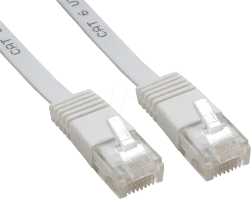 PATCH-C6SB 7WS - 7 m Cat.6, Flach-Patchkabel, weiß