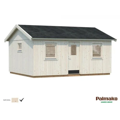 Gartenhaus Palmako Pernilla 21,5 m² - Geräumiges Gartenhaus mit Satteldach, inklusive Fußboden – ideal für Gartenliebhaber und als zusätzlicher Stauraum.