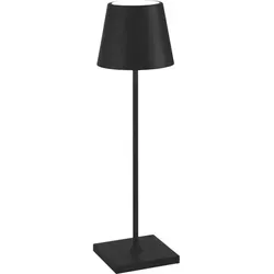 Zafferano Poldina Pro LED-Tischleuchte Schwarz - Klassische Tischleuchten, wiederaufladbar und dimmbar mit bis zu 12 Stunden Akkulaufzeit, ideal für Außenbereiche und stilvolle Akzente in jedem Raum.