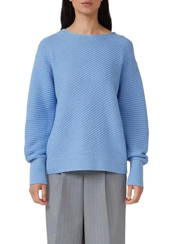 s.Oliver Pullover im Relaxed Fit - Elastischer Pullover aus weichem Baumwollmix, wärmend mit Strickmuster und Stehkragen. Ideal für lässige Looks und Komfort im Alltag.