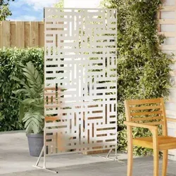 vidaXL Sichtschutz Grau 100 x 50 x 180 cm - Moderner Gartenraumteiler - Stylischer Sichtschutz aus robustem Stahl für Garten und Terrasse, der Privatsphäre schafft und gleichzeitig ein modernes Ambiente bietet. Ideal für entspannte Stunden im Freien.