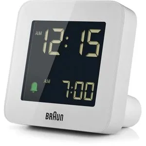 Braun Uhren Tisch- Weckuhr 67019 in weiß von Braun