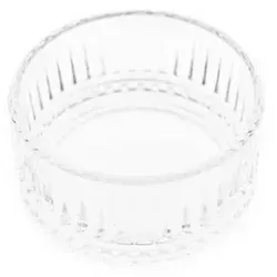 Almina Elisa Glasschalen-Set 6-Teilig Transparent mit Riffle Design 300 ml