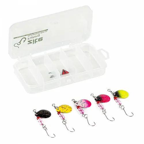 Forellenspinner Spinner Set Ultra Light UV Aktiv Neon Einzelhaken Zite Fishing
