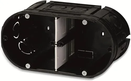 Fiduciashop Unterputz Steckdose 2-Fach - 68mm Tiefe - Abzweigdose Klein - Hochwertige Installation für Moderne Elektroinstallationen Schwarz