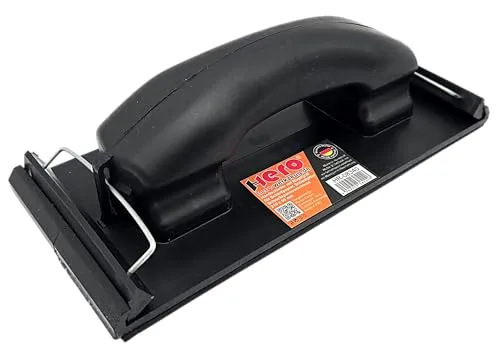 HERO Handschleifer Schleifbrett 210 mm x 95 mm Rigipsgitter Schleifklotz Trockenbau Schleifer Schleifpapier oder Schleifgitter Trockenbau Gipskarton Schleifer Deckenfläche Wandfläche für Holz & Metall