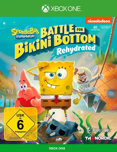 SpongeBob SquarePants: Battle for Bikini Bottom - Rehydrated für Xbox One - PC- & Videospiele, Abenteuer-Spiel mit neu aufgelegter Grafik und nostalgischem Gameplay für Fans von SpongeBob und Plattform-Abenteuern.