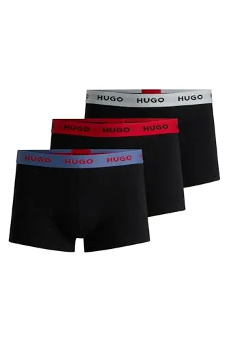 HUGO Boxer Trunk Triplet Pack - 3er Set mit Markenschriftzug - Boxershorts für Herren im 3er Pack aus weicher Baumwollmischung, mit optimaler Bewegungsfreiheit und perfekter Passform. Komfortabler Bund mit umlaufendem HUGO-Schriftzug.