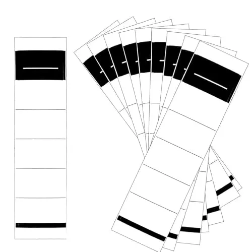 Stück Ordnerrücken Selbstklebend,5.4 * 19cm Ordner Rückenschilder selbstklebend Beschriftung,Aufkleber Ordnerrücken selbstklebend breit Etiketten für 8cm Ordner Breit Ordnerrücken 50