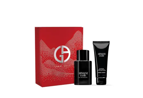 Giorgio Armani Duft-Set GIORGIO ARMANI Code Eau de Toilette (2-tlg.) - Elegantes Geschenkset mit einem 50 ml Eau de Toilette und einem 75 ml Duschgel. Genießen Sie den holzigen Duft mit frischen Mandarinen- und würzigen Muskatnussnoten.