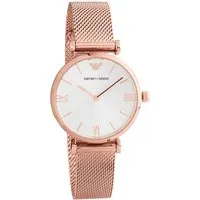 Armani I Am Damen Uhr AR1956 – Elegante Armbanduhr - Armbanduhren aus Edelstahl mit rosegoldenem Gehäuse, 12-Stunden-Zifferblatt und spritzwasserfest. Ideal für stilbewusste Damen!