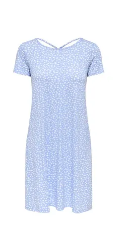 Onlbera Back Lace Up S/S Dress JRS Noos – Modisches Kurzkleid - Stylisches kurzes Kleid von Only für Jugendliche, mit Rundhalsausschnitt und lässigem Allover-Print. Ideal für einen trendigen Look im Alltag!