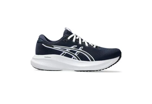 ASICS Gel-Excite 11 Neutralschuh Damen - Dunkelblau/Weiß, Größe 40,5 - Bequemer Neutralschuh für Training und Freizeit. Die Gel-Dämpfung sorgt für angenehme Abfederung, während das atmungsaktive Obermaterial ein gutes Fußklima gewährleistet. Ideal für verschiedene Untergründe und lange Läufe.