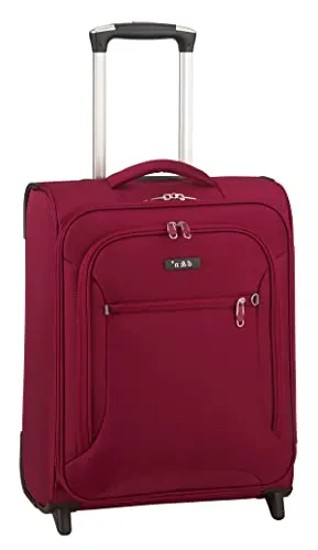 Bowatex Kleiner Handgepäck Trolley Stoffkoffer 54 cm, Rot - Koffer für Bordgepäck mit leichtem Design (1,9 kg) und wasserabweisendem Material. Ideal für Kurzreisen mit 35-40 Liter Volumen und Platz für Laptop.