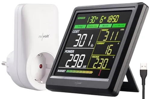 revolt Stromzähler: Funk-Energiekosten-Messer mit externem Display