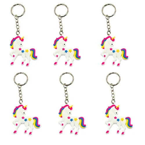 Oblique Unique® 6 x Einhorn - Party - Anhänger Kindergeburtstag Mitgebsel Regenbogen Unicorn