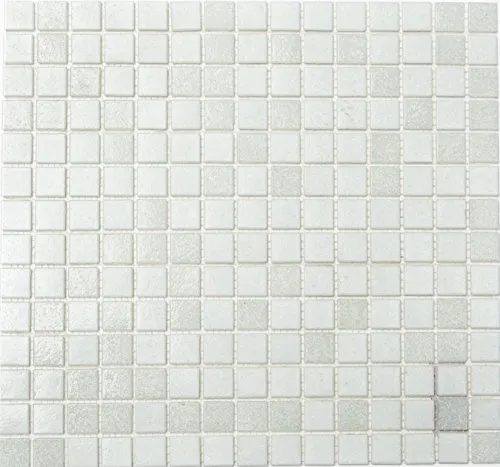 Mosaik Quadrat mix weiß Glasmosaik mit Effekt Spots Fliesenspiegel, Mosaikstein Format: 20x20x4 mm, Mattengröße: 327x305 mm, 10 Mosaikmatten