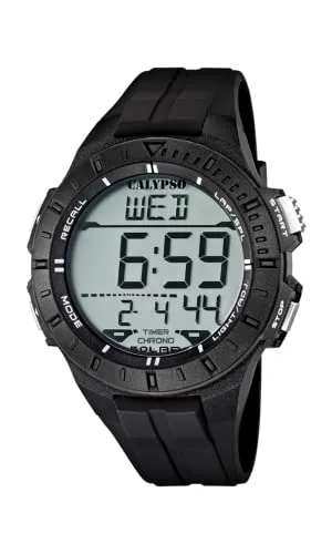 CALYPSO WATCHES Chronograph Color Splash K5607/6 - Chronograph für Herren mit digitaler Anzeige, wasserdicht bis 10 bar und vielseitigen Funktionen wie Stoppuhr und Countdown-Timer – ideal für aktive Lebensstile.