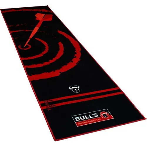 BULLS Dartboard Carpet Mat 140 Red - Dartboardschrank - Hochwertiger, rutschfester Teppich aus 100% Polyester, schützt den Boden und sorgt für professionelle Spielatmosphäre. Umweltfreundlich und langlebig.