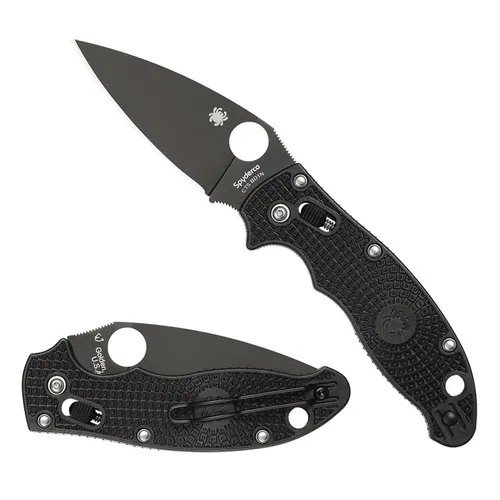 Spyderco Manix 2 mit DLC schwarzem CTS BD1 Stahlklinge und schwarzen FRCP-Griff