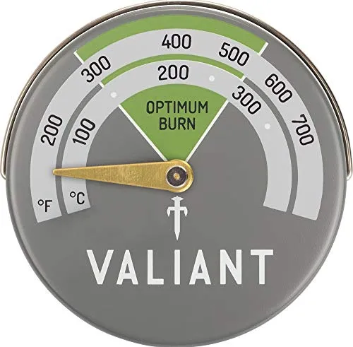 Valiant Magnetthermometer Fir116, Grün Grau, 63 mm, Für Ofen Und Kamin