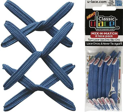 U-Laces Schnürsenkel Classic Mix N Match 6 Stück - elastische Schnürsenkel mit Wiederhaken