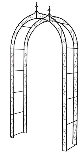 TrendLine Rosenbogen Natalia 121 x 40 x 248 cm in schwarz von TrendLine