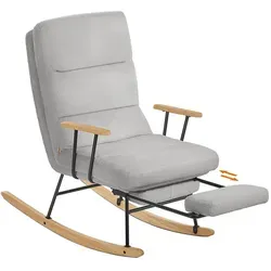 SONGMICS Schaukelsessel mit Massivholzfüßen