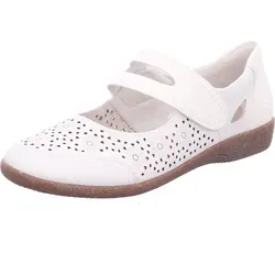 Rieker Damen 47675 Ballerina, Weiss, 36 EU - Hausschuhe aus echtem Leder, ideal für Komfort und Stil im Alltag