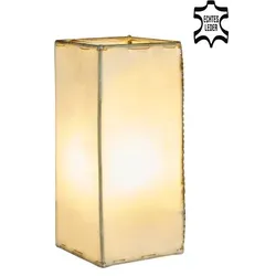 Leder Nachttischlampe Tischlampe Lampe Janka natur